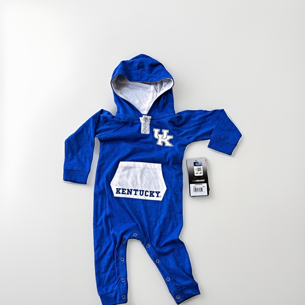 Colosseum Kentucky Wildcats Hooded One-Piece Coverall Blue 3-6 Months